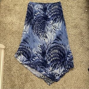 Donna Ricco Vintage Asymmetrical Printed Skirt